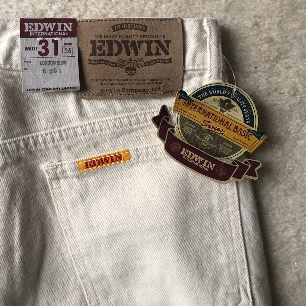 Edwin London Slum White Jeans - Picture 5 of 9